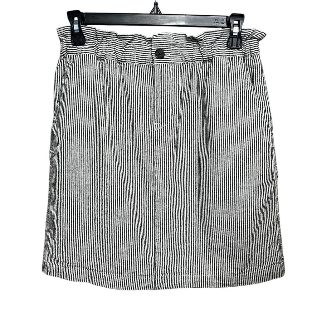 J. CREW Blue and White Striped Chambray Mini Skirt Women's Size 4